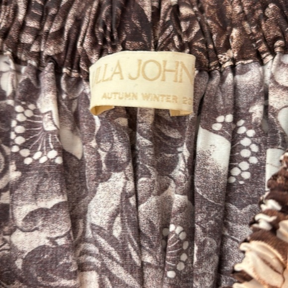 ULLA JOHNSON Nanette Dress in Teak‎ Brown Floral Print Midi Gown Size 6 Poplin - Picture 8 of 17